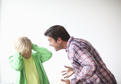 father yelling at child