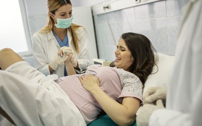 Woman in labor