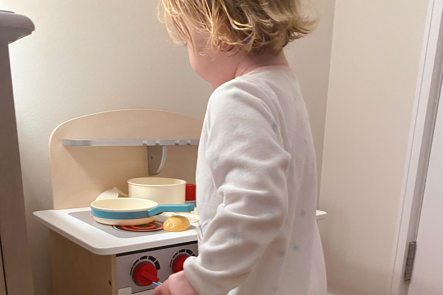 Hape Kid's Gourmet Wooden Play Kitchen being displayed