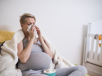 Pregnant person with the flu